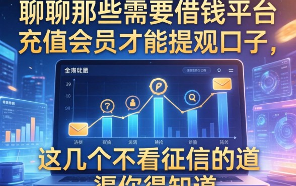 聊聊那些需要借钱平台充值会员才能提现的口子，这几个不看征信的渠道你得知道