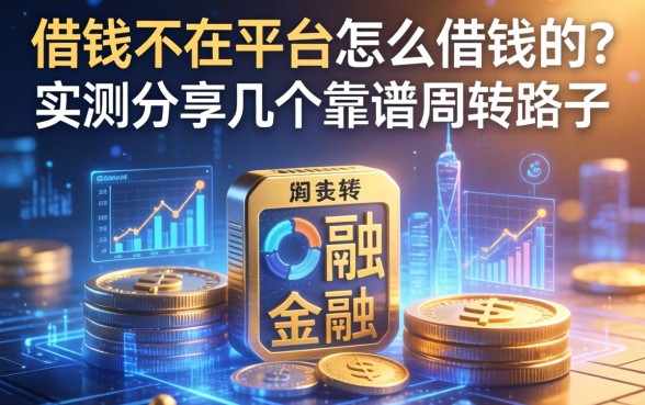 借钱不在平台怎么借钱的？实测分享几个靠谱周转路子