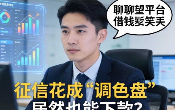 聊聊那些关于平台借钱笑话，征信花成“调色盘”居然也能下款？