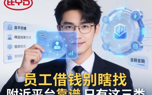 比亚迪员工借钱别瞎找，附近平台靠谱的只有这三类