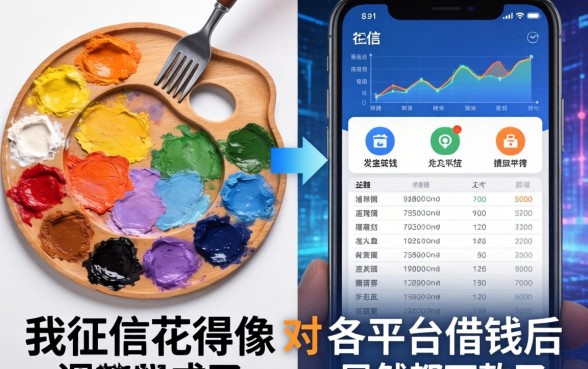 我征信花得像调色盘，对比各平台借钱后居然都下款了