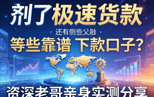 除了极速货款，还有哪些靠谱的下款口子？资深老哥亲身实测分享