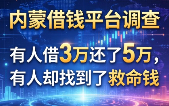 内蒙借钱平台调查：有人借3万还了5万，有人却找到了救命钱