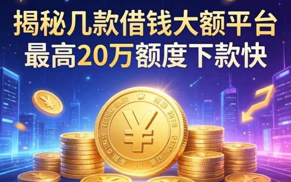 揭秘几款借钱大额平台，最高20万额度下款快