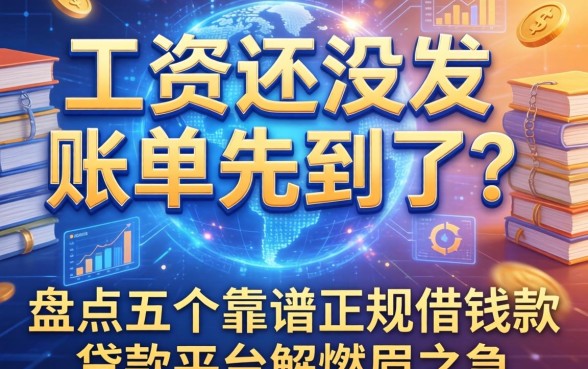 工资还没发账单先到了?盘点五个靠谱正规借钱贷款平台解燃眉之急