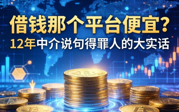 借钱那个平台便宜？12年中介说句得罪人的大实话