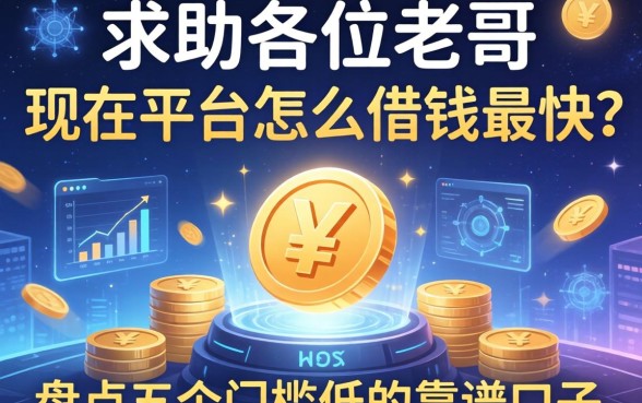 求助各位老哥，现在平台怎么借钱最快？盘点五个门槛低的靠谱口子
