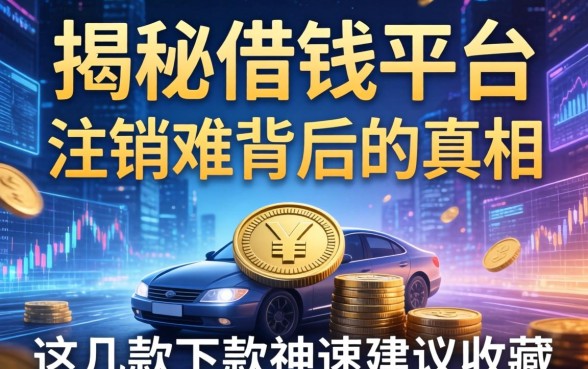 揭秘借钱平台注销难背后的真相，这几款下款神速建议收藏