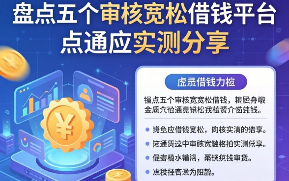 盘点五个审核宽松的借钱平台，通过率实测分享