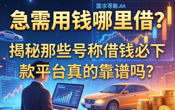 急需用钱哪里借？揭秘那些号称借钱必下款平台真的靠谱吗？