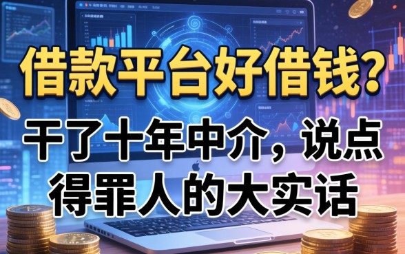 借款平台好借钱？干了十年中介，说点得罪人的大实话