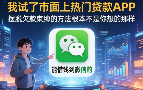 我试了市面上热门贷款APP，发现能借钱到微信的渠道和摆脱欠款束缚的方法根本不是你想的那样