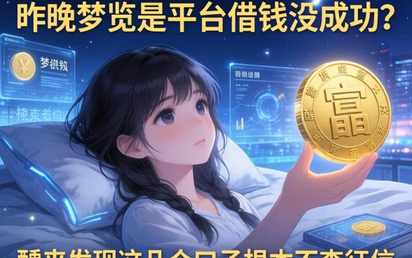 昨晚梦见跟平台借钱没成功？醒来发现这几个口子根本不查征信