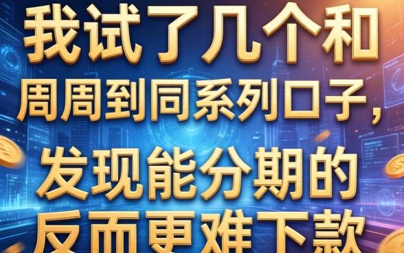 我试了几个和周周到同系列的口子，发现能分期的反而更难下款