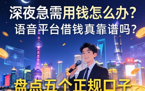 深夜急需用钱怎么办？语音平台借钱真的靠谱吗？盘点五个正规口子