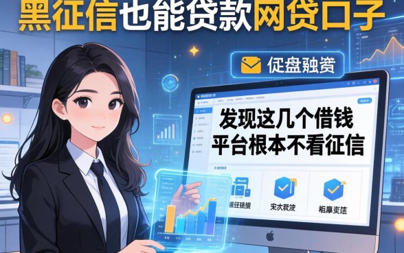 我盘点了一圈黑征信也能贷款的网贷口子，发现这几个借钱平台根本不看征信