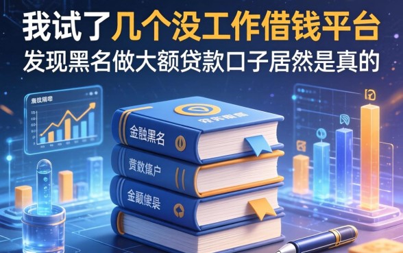 我试了几个没工作借钱平台，发现黑户做大额贷款口子居然是真的