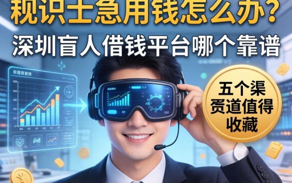 视障人士急用钱怎么办？深圳盲人借钱平台哪个靠谱？这五个渠道值得收藏