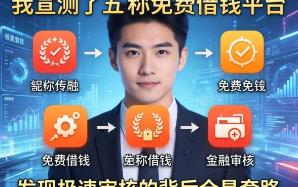 我实测了五个号称免费借钱的平台，发现极速审核的背后全是套路