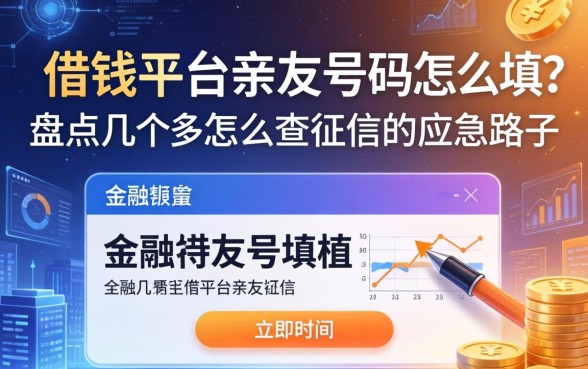 借钱平台亲友号码怎么填？盘点几个不怎么查征信的应急路子