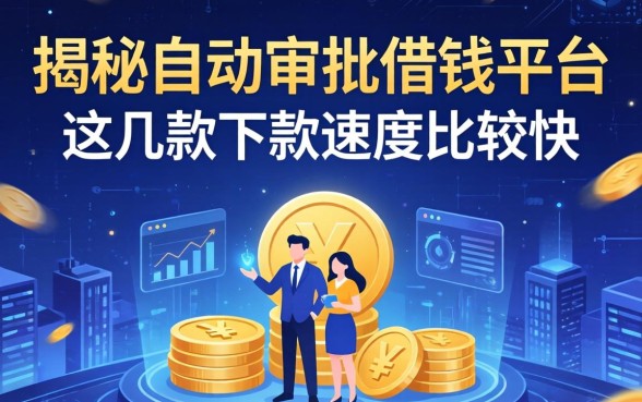 揭秘自动审批借钱平台：这几款下款速度比较快
