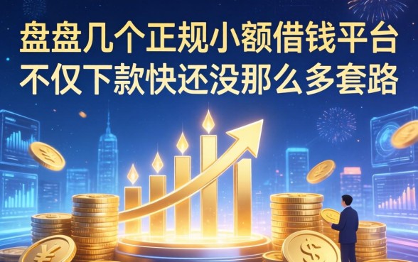 盘点几个正规小额借钱平台，不仅下款快还没那么多套路