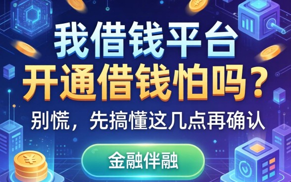 我借钱平台开通借钱怕吗？别慌，先搞懂这几点再点确认