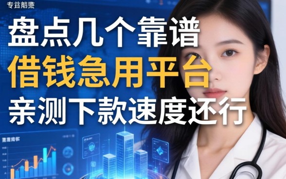 盘点几个靠谱的借钱急用的平台，亲测下款速度还行