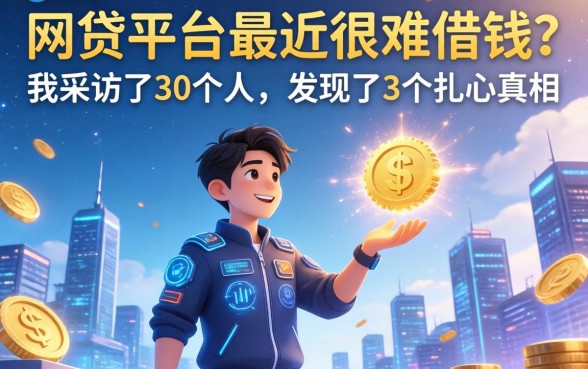 网贷平台最近很难借钱？我采访了30个人，发现了3个扎心真相