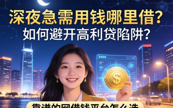 深夜急需用钱哪里借？如何避开高利贷陷阱？靠谱的网借钱平台怎么选？