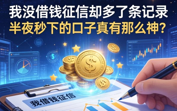 我没借钱征信却多了条记录，半夜秒下的口子真有那么神吗