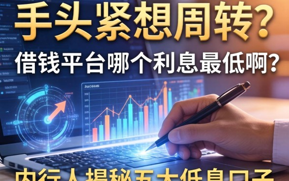 手头紧想周转？借钱平台哪个利息最低啊？内行人揭秘五大低息口子