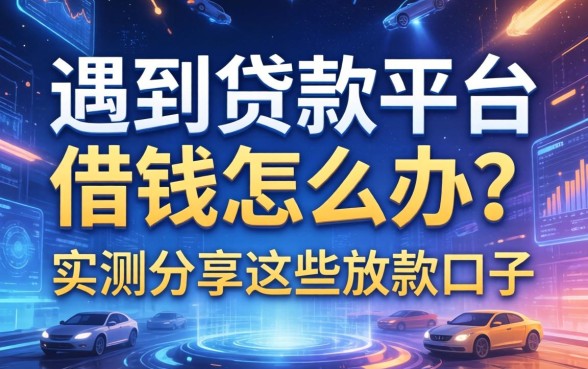 遇到贷款平台不借钱怎么办？实测分享这些放款口子