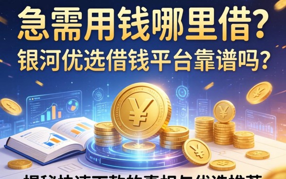 急需用钱哪里借？银河优选借钱平台靠谱吗？揭秘快速下款的真相与优选推荐