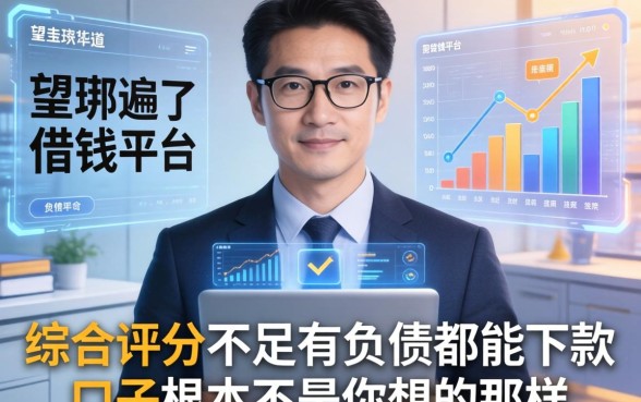 我翻遍了望奎借钱平台，发现综合评分不足有负债都能下款口子根本不是你想的那样