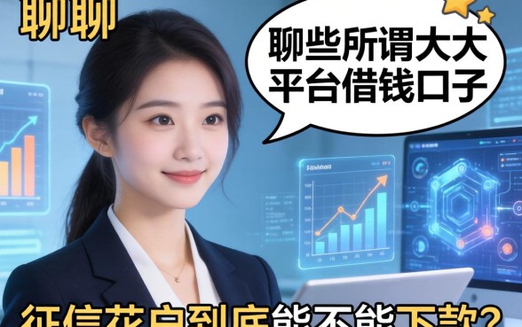聊聊那些所谓大大平台借钱的口子，征信花户到底能不能下款？