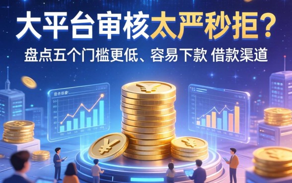 大平台审核太严秒拒？盘点五个门槛更低、容易下款的借款渠道