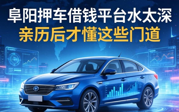 阜阳押车借钱平台水太深，亲历后才懂这些门道