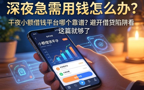 深夜急需用钱怎么办？手机小额借钱平台哪个靠谱？避开借贷陷阱看这篇就够了