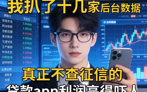 我扒了十几家后台数据，发现真正不查征信的贷款app利润高得吓人