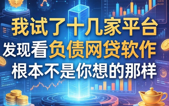 我试了十几家平台，发现不看负债的网贷软件根本不是你想的那样