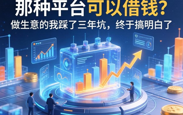 那种平台可以借钱？做生意的我踩了三年坑，终于搞明白了