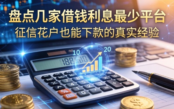 盘点几家借钱利息最少平台，征信花户也能下款的真实经验