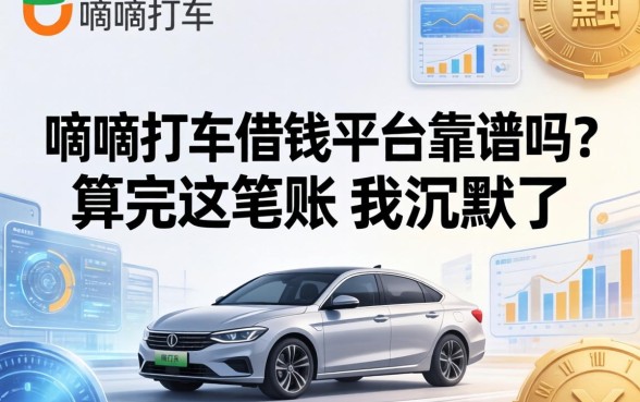 嘀嘀打车借钱平台靠谱吗？算完这笔账我沉默了
