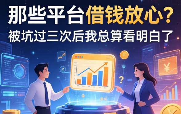那些平台借钱放心？被坑过三次后我总算看明白了