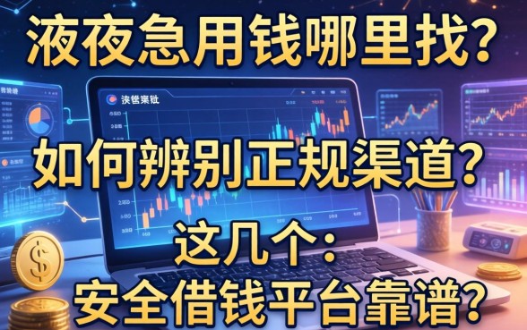 深夜急用钱哪里找？如何辨别正规渠道？这几个安全借钱平台靠谱吗？