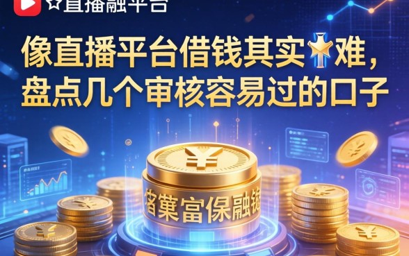 像直播平台借钱其实不难，盘点几个审核容易过的口子