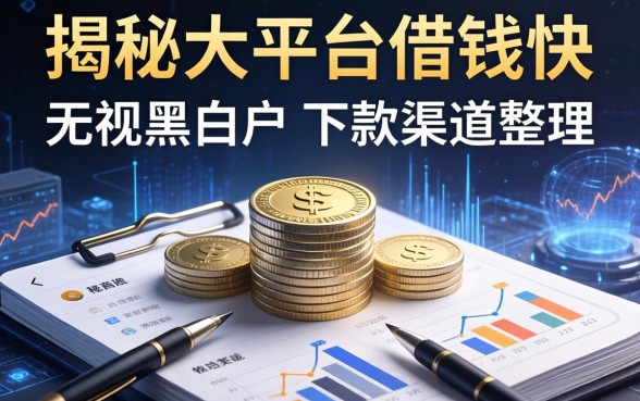 揭秘大平台借钱快：无视黑白户的下款渠道整理