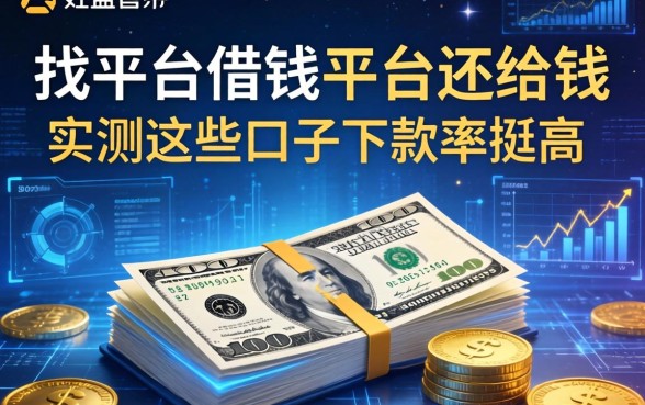 找平台借钱平台还给钱，实测这些口子下款率挺高