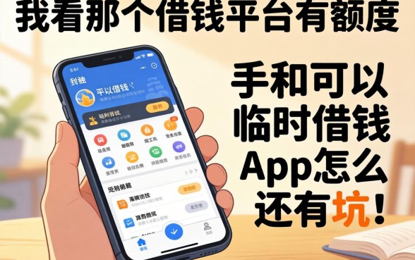 我看那个借钱平台有额度，手机可以临时借钱的app怎么还有坑